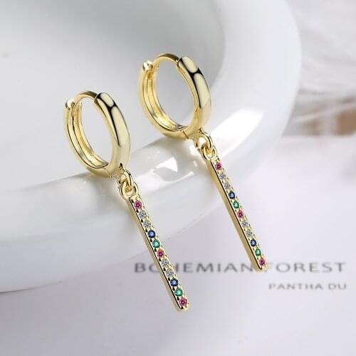 925 Silver Earrings For Women Gold Tassel Earrings Gothic Girl Ear Bone Piercing Earring Punk Female Statement aretes