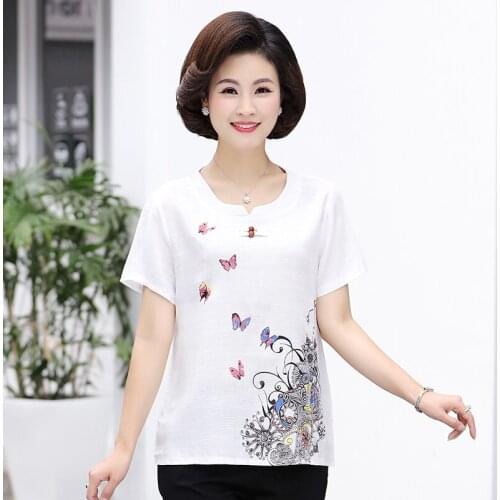 Women Loose Tops Tees 2021 New Summer Casual Fashion Print Short Sleeve Plus Size Hot Selling Large Size 5XL Tops