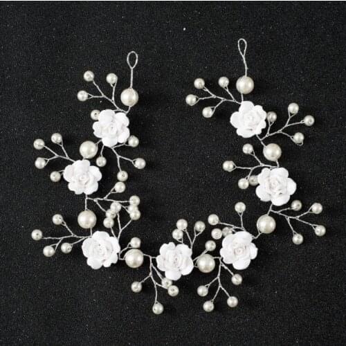 2020 Lady Girl Simple White Red Headband Floral Crown Flower Headband Wedding Prom Party Hair weet Princess Bridal Headdress