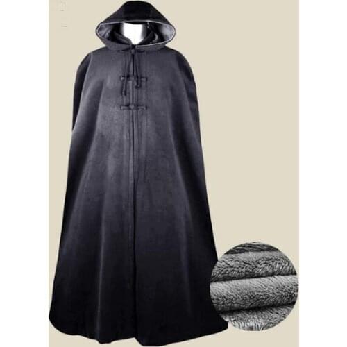 Unisex Buddhist abbot monk winter lay meditation cloak warm buddhismnun robe coat long cape gray top quality