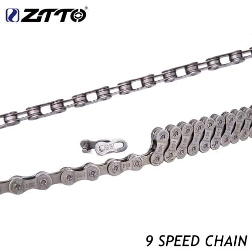 ZTTO MTB Road Bicycle 9 Speed Chain for Mountain Bike with r Missing Link Bicycle Parts