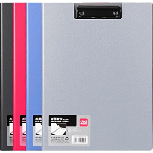 1pcs 5440 folding plates with a deli stationery meeting clip only black folding folder