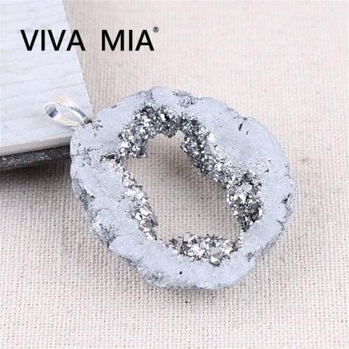 1pc Pendulum Agates Pendant Quartz Geode Necklace Brazil Gold Jewelry Plating Irregular Agates Natural Stone Pendants For Making