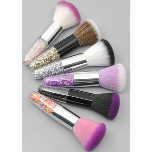 1Pcs Professional Candy-Colors Fluffy Powder Blush Brush Chubby Portable Seamless Cosmetic Beauty Tool For Make Up
