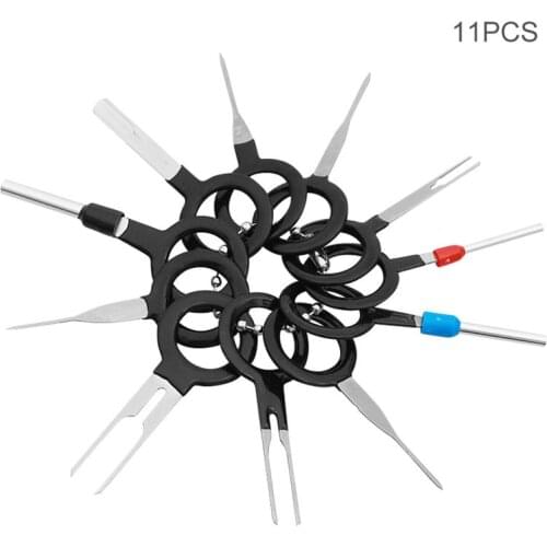 11pcs Car Auto Terminal Removal Tool Car Electrical Wiring Crimp Connector Pin Extractor Kit Car Repair Tools Accessories