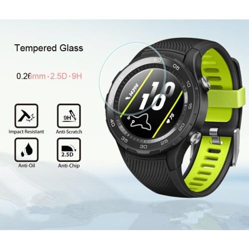 2 pcs 2.5D Watch Tempered Glass Screen Protector For Huawei Watch2 2018 /watch2 pro/honor Watch Magic Protective Film
