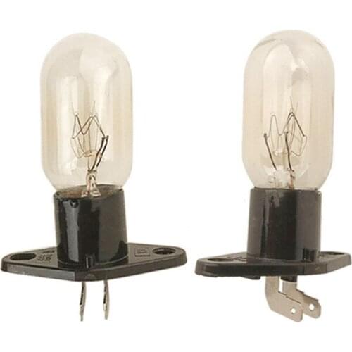 2 pieces/lot Microwave Oven Parts 240V 20W Bending Plug Bulb suitable for panasonic Microwave Oven