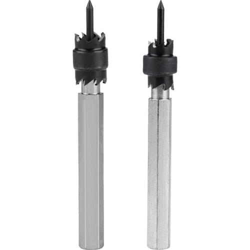 2Pcs High Hardness Double Sided Rotary Speed Steel Rotary Spot Weld Drill Cutter Remover Carbide Bit 3/8” + 5/16