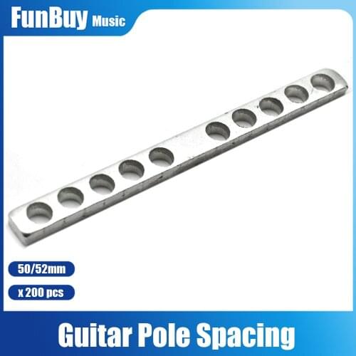 200pcs Electric Guitar Humbucker Pickup Metal Spacers Bars Pole Spacing 50mm and 52mm guitar accessories