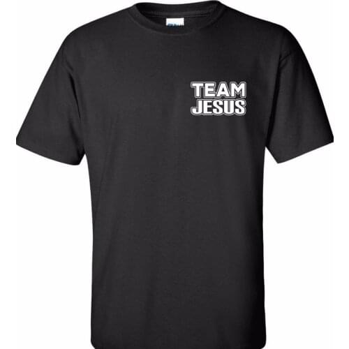 2020 Men T-Shirts Male Funny Tees Men Short Team Jesus Christian Cosplay T-shirts Cartoon Print Short Sleeve T Shirt Free