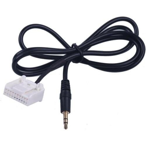 3.5mm 20pin AUX Audio Music AUX Cable Input Adapter For Toyota Camry Corolla Reiz RAV4 Highlander