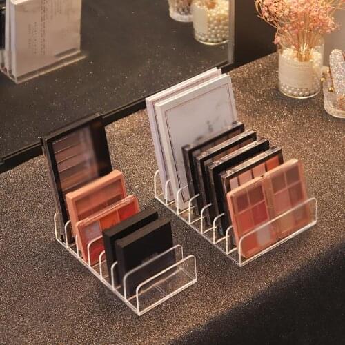 Acrylic Makeup Organizer Makeup Tools Holder Eyeshadow Palette Organizer Powder Case Storage Box Clear Desktop Storage
