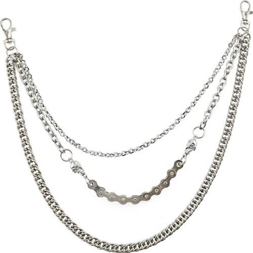 Hip-Hop Nightclub Accessories, Fashion Pants Chain, Personality bullet Head 100 Waist Chain