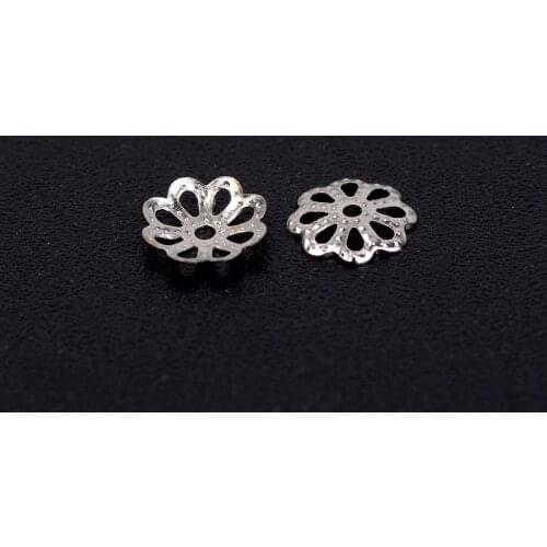 500pcs/lot Wholesale Handmade Jewelry Bead Cap Accessories 7mm Hollow Charm Beads Spacer Fittings DIY Beading Jewelry Making