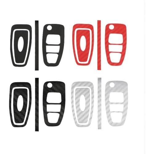 Carmilla Carbon Fiber Car Key Protection Cover Trim Stickers Case for Ford Focus 3 4 MK3 MK4 Ranger Kuga Escape Folded Key