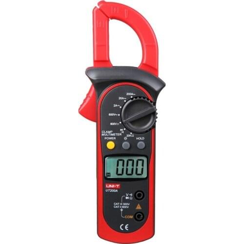 UNI-T UT200A Digital Clamp Meter Professional Ohm DMM DC AC Voltmeter AC Ammeter Resistance Testers With Backlight Multimeter