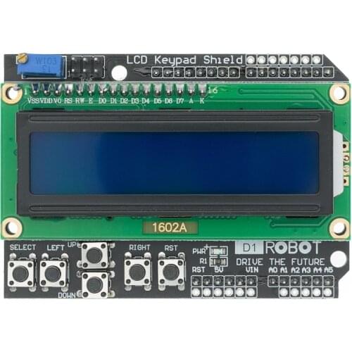 10PCS LCD Keypad Shield LCD1602 LCD 1602 Module Display For Arduino ATMEGA168 ATMEGA328 ATMEGA2560 ATMEGA1280 UNO blue screen