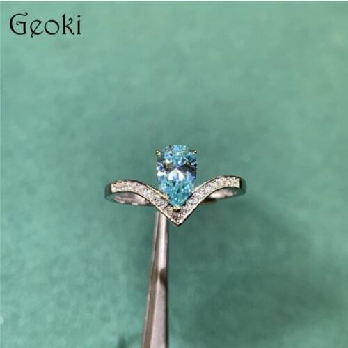 Кольца с сапфирами Geoki China At AliExpress