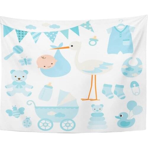 Blue Sock for Baby Boy and Items Duck Butterfly Tapestry Home Decor Wall Hanging for Living Room Bedroom Dorm 60x80 Inches