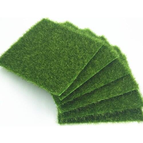 30Pcs Grass Mat Green Artificial Lawns 15x15cm Small Turf Carpets Fake Sod Home Garden Moss For home Floor wedding Decoration