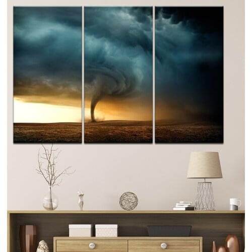 Canvas Painting natural phenomenon tornado artwork 3 Pieces Wall Art Painting Modular Wallpapers Poster Print Home Decor