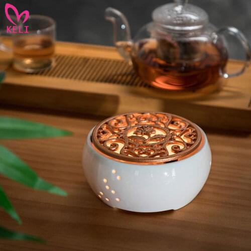Ceramic Candle Heater Tea Pot Heating Base Tea Maker Filter Teapot Kettle Boiled Flower Tea Heated Warmer Wine Coffee Insulation