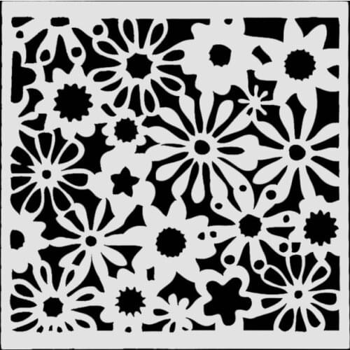 13*13 Small Flower Layering Stencils for Diy scrapbook/photo album Decorative Embossing coloring,painting stencil,home decor
