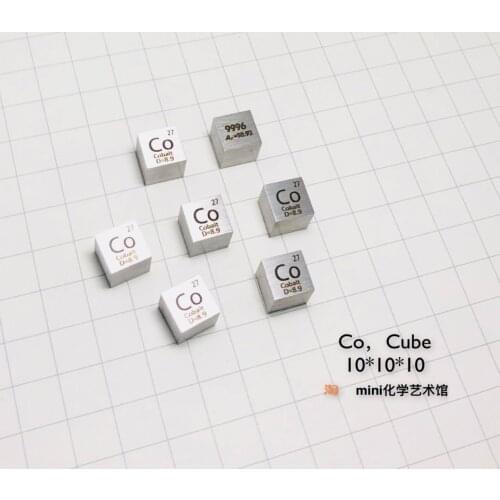 Metal Cobalt Periodic Table Cube 10mm Weight 8.8g Co 99.96 Cobalt Cube