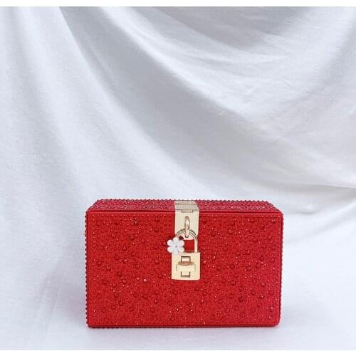 Fashion Woman Hand Bags Wedding Diamond Clutch Woman Evening Bling Rhinestones Purses Chain Shoulder Bag