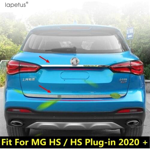 Lapetus Rear Tail Tailgate Trunk Door Cover Trim Protection Exterior Stainless Steel Accessories For MG HS / Plug-in 2020 2021