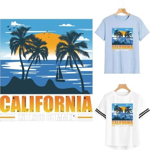 See You Summer Iron-On Transfer For T-Shirt Jeans Iron On Diy Accessory Heat Transfer Clothes Stickers Fashion Patch Seaside