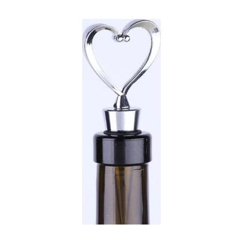 New Elegant Heart Shaped Plastic Wine Stopper Bottle Stopper Wedding Favors gift Hot selling