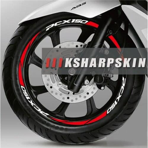 New Motorcycle Wheel Hub Sticker Reflective car Accessories Rim decoration Decals logo custom for pcx 150 moto Tire stickers