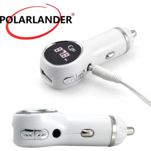 Portable Bluetooth Car Kit FM Transmitter Hands Free AuxMp3 Player Modulator with LED Display Dual USB Charger Transmissor FM