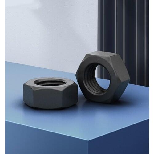 Black Grade 8.8/12.9 steel Hex Hexagon Ordinary Nut For M2 M2.5 M3 M4 M5 M6 M8 M10 M12 M14 M16 M20 M24 Screw Bolt