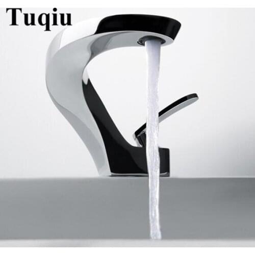 New arrival Chrome solid brass chrome unique design Hot and Cold bathroom basin faucet sink mixer free shipping