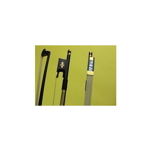 4pcs professional 4/4 black Carbon fiber violin bow white Horsehair Ebony Frog