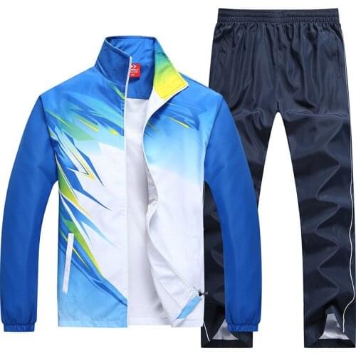Sportswear Men New Spring Autumn Sets Training Suit 2 Piece Jacket+Pant Young Male Wear Casual Tracksuit Asia Size L-4XL