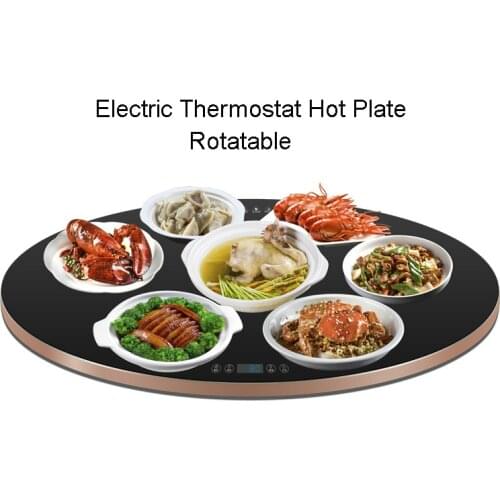 Thermostat Electric Hot Plate Rotating Smart Meal Insulation Board Adjustable Temperature Food Tea Heating Pad Milk Warmer 220V