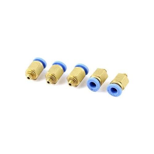 5Pcs Straight Connector 5mm Thread Quick Release Push In Fitting for 6mm OD Tube