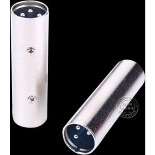 Male to Male Adapter XLR 3 Pin Plug Coupler Nickel Plated Audio Microphone DJ Adapter Gender Changer