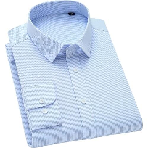 Aoliwen Brand High Quality Men Classic Leisure Style Plaid Shirt Mens Boutique Clothing Casual Dress Shirts Comfortable Fabrics