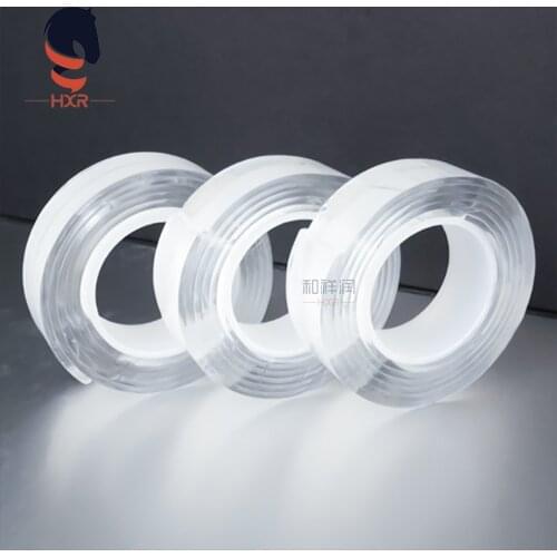 Nano Tape Double Sided Gel Grip Tape Multifunction Transparent Adhesive Tapes Washable Reusable Strong Silicone Tape