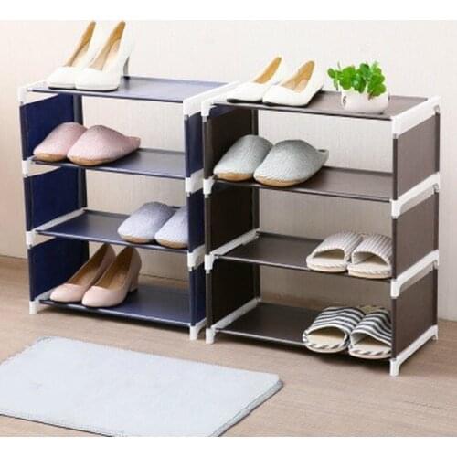 Cabinet Nonwoven Shelf 3/4Tier Shoe Tower Shelf Shoes Rack Organizer Shelf Storage
