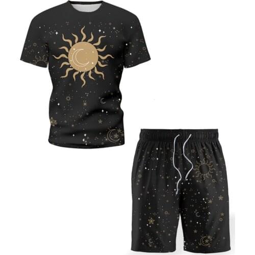 2021 Summer New Hot Mens T-Shirt Mens Sets Casual Tshirts Mens Sportswear Men Clothing Mountaineering Clothes Sweatshirts