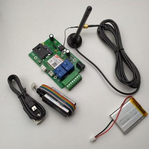 GSM Gate Opener Remote Access Control Relay Switch SMS Wireless Door Opener rtu5015plus Optional battery for power off alarm