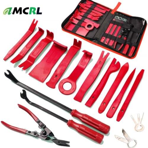 Car Audio Repair Tools Trim Removal Tool Car Panel Door Audio Trim Removal Tool Kit Auto Clip Pliers Fastener Remover Tool Set