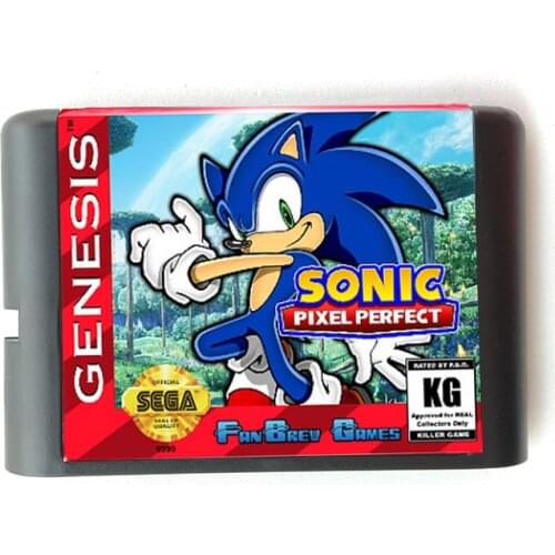 Sonic Pixel Perfect 16 bit MD Memory Card for Sega Mega Drive 2 for SEGA Genesis Megadrive