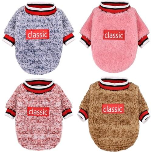 Classic Pet Clothes Autumn Winter Pets Dogs Clothing For Dogs Costume Warm Puppy Dog Coat Pet Overalls Cat Chihuahua Clothes Pug