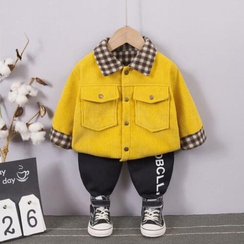New Winter Children Casual thicken Cotton Print Clothes Baby Boys Girls warm suits pants 2Pcs/Sets Kids Fashion outwear sets